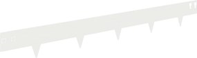 vidaXL Περίγραμμα γκαζόν 10 τμχ. 100 x 12 cm Steel Λευκό