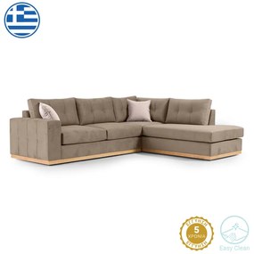 Intrahome Γωνιακός καναπές αριστερή γωνία PYRENEESA Intrahome ύφασμα mocha-cream 280x225x90εκ | SKU: INTRAPA-279111134