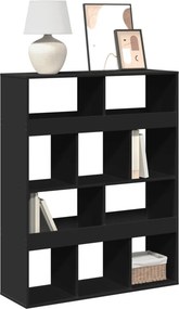 vidaXL Βιβλιοθήκη Μαύρη 100x33x125,5 εκ. από Επεξεργασμένο Ξύλο