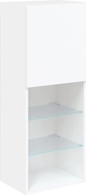 vidaXL Έπιπλο Τηλεόρασης με LED Λευκό 40,5x30x102 εκ.