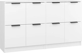 vidaXL Ντουλάπια 2 τεμ. άσπρο 60x30x70 εκ. Επεξεργασμένο Ξύλο