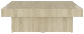 vidaXL Τραπεζάκι Σαλονιού Sonoma Δρυς 90x90x28 εκ. Μοριοσανίδα