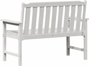 vidaXL Παγκάκι κήπου Λευκό 120 x 59 x 88 εκ. HDPE