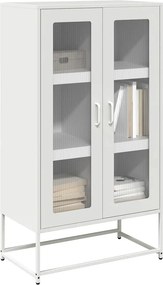 vidaXL Highboard Λευκό 68x39x123 cm Ατσάλι