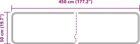 vidaXL Χαλί Runner MARSA Γκρι και Χρυσό 50 x 450 εκ. Πολυέστερ και PVC