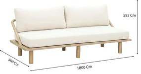 ΚΑΝΑΠΕΣ ΚΡΕΒΑΤΙ SIESTA ΦΥΣΙΚΟ CREAM 180x80x59