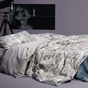 Πάπλωμα Lucas 22 Grey-Ecru-Blue Kentia Μονό 160x240cm 100% Cotton