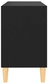 vidaXL Έπιπλο Τηλεόρασης Μαύρο 69,5x30x50 εκ. με Μασίφ Ξύλινα Πόδια