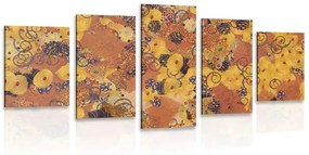Αφαίρεση εικόνας 5 μερών εμπνευσμένη από τον G. Klimt - 100x50