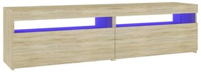 vidaXL Έπιπλο Τηλεόρασης με LED 2 τεμ. Sonoma Δρυς 75 x 35 x 40 εκ.