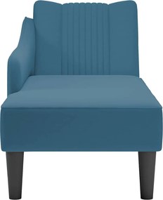 vidaXL Σαλόνι Σαλόνι με δεξί μπράτσο Μπλε βελούδο
