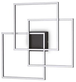 Πλαφονιέρα Frame Quadrato 270678 59x9x59,5cm LED 35W 3000K Black Ideal Lux