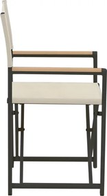 Πολυθρόνα σκηνοθέτη Mabu pakoworld ανθρακί αλουμίνιο 56x48x86εκ