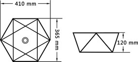vidaXL Νιπτήρας Μαύρος 41 x 36,5 x 12 εκ. Κεραμικός