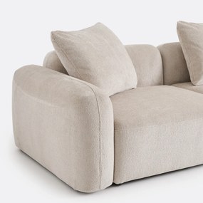 Δεξιός γωνιακός μοντέρνος καναπές 3 θέσεων από ζακάρ chenille, AMAD