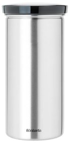 Brabantia 646988 Βάζο για 18 κάψουλες καφέ Matt Steel Fingerprint Proof, Grey Lid