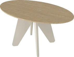 Τραπέζι Rebel Megapap χρώμα rota oak - sandstone 150x90x75εκ.