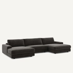 Καναπές 5 θέσεων από βελούδινο chenille, Skander