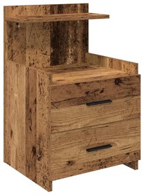 vidaXL Κομοδίνο με 2 Συρτάρια από Παλιό Ξύλο 40x36,5x62 εκ.