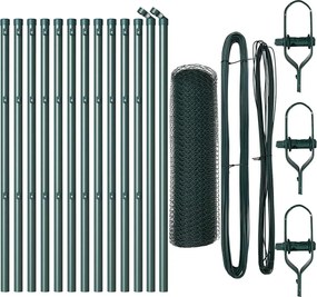 vidaXL Στύλος Περιφράξεων Πράσινο 25 x 0,5 m (13 mm μάσκα) Ατσάλι