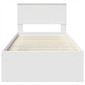 vidaXL Σκελετός Κρεβατιού Λευκό 90 x 190 cm Επεξεργασμένο ξύλο