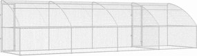 vidaXL Κλουβί Σκύλου 4 pcs Ασημί 8 x 2 x 2 m Γαλβανισμένος χάλυβας