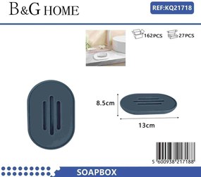 Σαπουνοθήκες μπάνιου πλαστικές - Σετ 5pcs - Blue - 21718