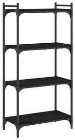vidaXL Βιβλιοθήκη 4 Επιπέδων Μαύρη 60x30x120 εκ. Επεξεργασμένο Ξύλο