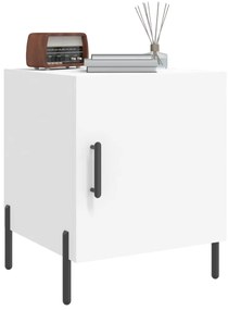 vidaXL Κομοδίνο Λευκό 40 x 40 x 50 εκ. από Επεξεργασμένο Ξύλο