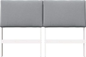 vidaXL Ταπετσαρισμένο κεφαλάρι Ανοιχτό γκρι 150 cm