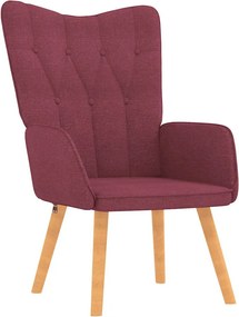 vidaXL Πολυθρόνα Relax Μπορντό Υφασμάτινη με Σκαμπό