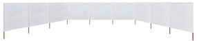 vidaXL Προστατευτικό Αέρα 9 Πάνελ Λευκό Άμμου 1200x120 εκ. Υφασμάτινο