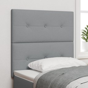 vidaXL LED Κεφαλάρι Φωτισμός Γκρι 80 εκ Ύφασμα