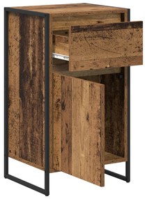 vidaXL Πλαϊνό γραφείο με συρτάρι Παλιό Ξύλο 81 x 36 x 150.5 εκ.