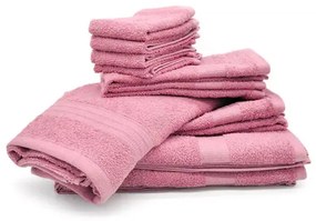 Σετ με 10 Πετσέτες από 100% Βαμβάκι Χρώματος Ροζ Bassetti QAD-SA-P4