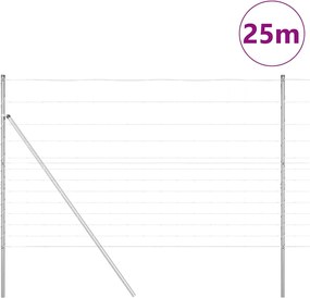 vidaXL Στύλος Περιφράξεων Γαλβανισμένο 25 x 1,5 m Ατσάλι