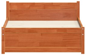 vidaXL Σκελετός Κρεβατιού Καφέ κεριού 100 x 200 cm Μασίφ ξύλο πεύκου