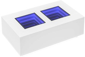 vidaXL Τραπεζάκι Σαλονιού Infinity LED Λευκό 116x69x40 εκ.