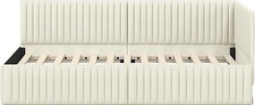 vidaXL Κρεβάτι Γωνίας Κρεμ 90 x 200 cm Βελούδο