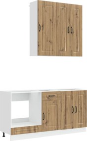 vidaXL Μονάδα κουζίνας KALMAR 5 pcs Artisan Δρυς Επεξεργασμένο Ξύλο