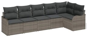 vidaXL Σετ Καναπέ Κήπου Γκρι συνθετικό ρατάν