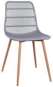 Polypropylene Chair Giosseta  Grey with Metallic Legs 46x51x84cm