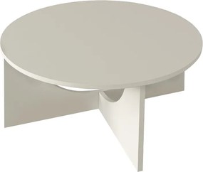 Τραπεζάκι σαλονιού Lemmar Megapap χρώμα sandstone Ø75x36,8εκ.