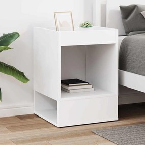 vidaXL End Table Λευκό 40 x 40 x 56 εκ. Επεξεργασμένο ξύλο
