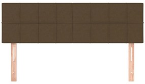 vidaXL Κεφαλάρια Σκ. Καφέ 144x5x78/88 εκ. Ύφασμα