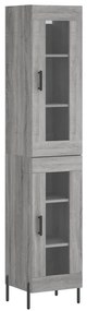 vidaXL Μπουφές Sonoma Γκρι 34,5 x 34 x 180 εκ. από Επεξεργασμένο Ξύλο