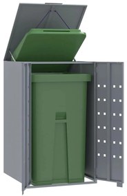 vidaXL Πλαίσιο Κάδου Απορριμμάτων 1 Κάδος Γκρι 69x79x117 εκ. Ατσάλι