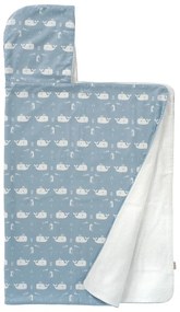 Fresk Πετσέτα Με Κουκούλα 100x75cm 100% Οργανικό Βαμβάκι - Whale Blue Fog FR-F420-25