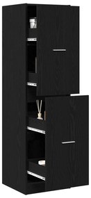 vidaXL Ντουλάπι Αποθήκης Μαύρης Βελανιδιάς 40x41x144,5 εκ Επεξεργασμένου Ξύλου