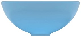 vidaXL Νιπτήρας Πολυτελής Στρογγυλός Γαλάζιο Ματ 32,5x14 εκ. Κεραμικός
